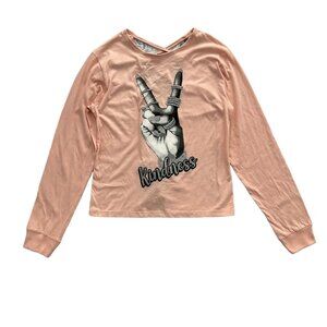 ON FIRE Scoop Neck Crossed Strap Back Women's Blouse Mauve Size L